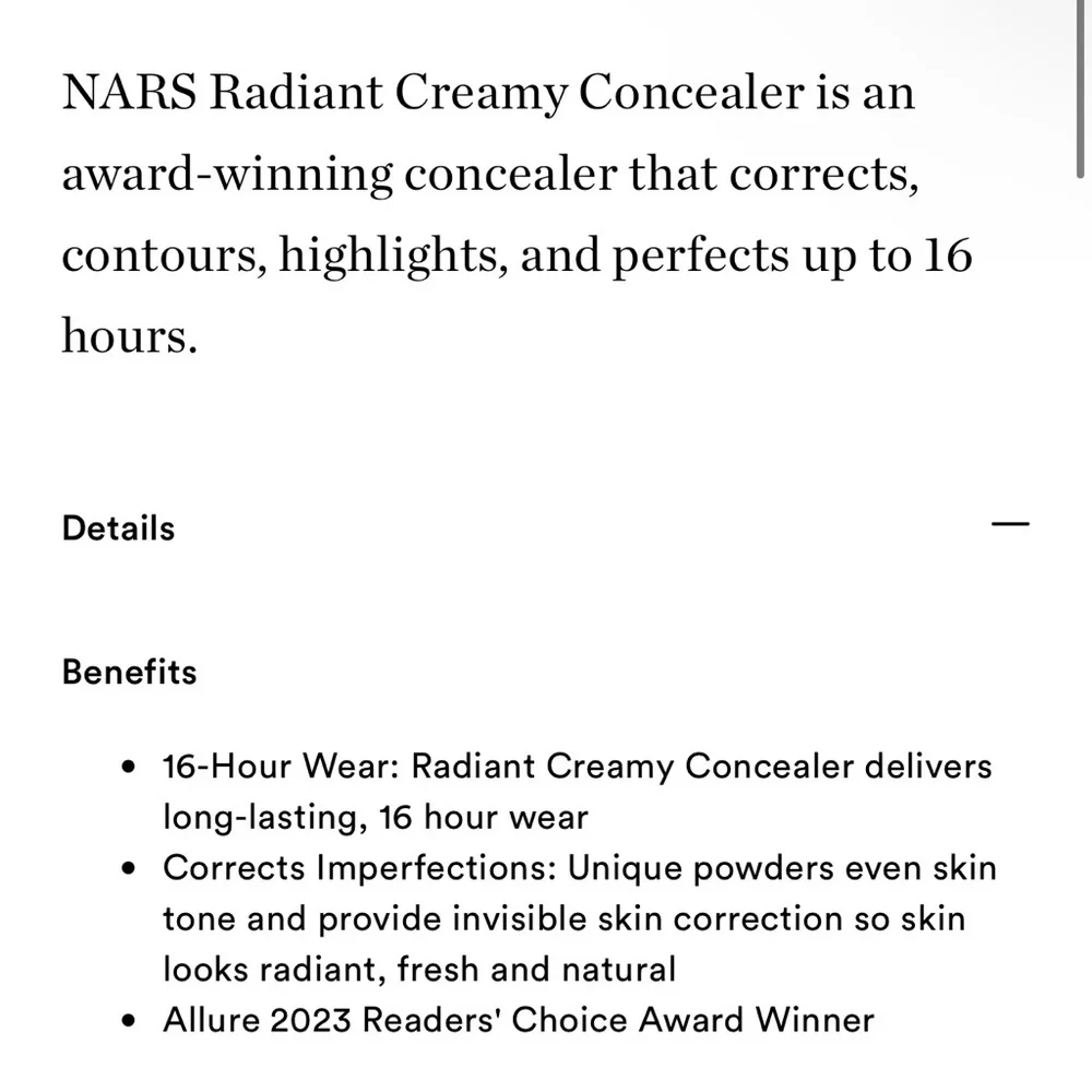 NARS (Medium 1- Custard) Radiant Creamy Concealer